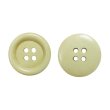 画像1: ウッドボタン【ベージュ】20mm 6個入 丸型 四つ穴 ラウンドリム 木製 手芸 服飾 付け替え きらきらぷんぷん丸 B-1653 (1)
