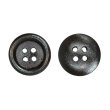 画像1: ウッドボタン【ダークブラウン】18mm 8個入 丸型 四つ穴 ラウンドリム 木製 手芸 服飾 付け替え きらきらぷんぷん丸 B-1664 (1)