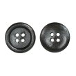 画像1: ウッドボタン【ダークブラウン】20mm 6個入 丸型 四つ穴 ラウンドリム 木製 手芸 服飾 付け替え きらきらぷんぷん丸 B-1665 (1)