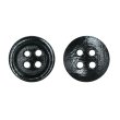 画像1: ウッドボタン【ブラック】11.5mm 15個入 丸型 四つ穴 ラウンドリム 木製 手芸 服飾 付け替え きらきらぷんぷん丸 B-1666 (1)
