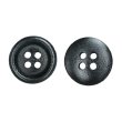 画像1: ウッドボタン【ブラック】15mm 10個入 丸型 四つ穴 ラウンドリム 木製 手芸 服飾 付け替え きらきらぷんぷん丸 B-1667 (1)