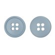画像1: 樹脂ボタン【グレー】15mm 10個入 丸型 四つ穴 ラウンドリム 手芸 付け替え きらきらぷんぷん丸 B-1671 (1)