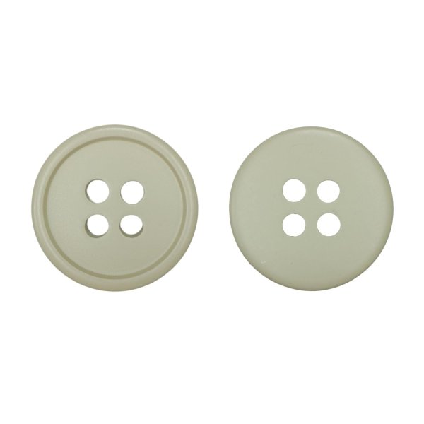 画像1: 樹脂ボタン【グレージュ】15mm 10個入 丸型 四つ穴 ラウンドリム 手芸 付け替え きらきらぷんぷん丸 B-1675 (1)