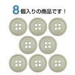 画像4: 樹脂ボタン【グレージュ】18mm 8個入 丸型 四つ穴 ラウンドリム 手芸 付け替え きらきらぷんぷん丸 B-1676 (4)
