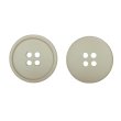 画像1: 樹脂ボタン【グレージュ】20mm 6個入 丸型 四つ穴 ラウンドリム 手芸 付け替え きらきらぷんぷん丸 B-1677 (1)