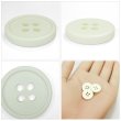 画像5: 樹脂ボタン【アイボリー】15mm 10個入 丸型 四つ穴 ラウンドリム 手芸 付け替え きらきらぷんぷん丸 B-1679 (5)