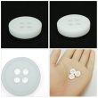 画像5: 樹脂ボタン【ホワイト】11.5mm 15個入 丸型 四つ穴 ラウンドリム 手芸 付け替え きらきらぷんぷん丸 B-1686 (5)