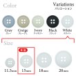 画像3: 樹脂ボタン【ホワイト】15mm 10個入 丸型 四つ穴 ラウンドリム 手芸 付け替え きらきらぷんぷん丸 B-1687 (3)