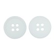 画像1: 樹脂ボタン【ホワイト】18mm 8個入 丸型 四つ穴 ラウンドリム 手芸 付け替え きらきらぷんぷん丸 B-1688 (1)