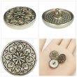 画像6: フラワーメタルボタン アンティーク調【ブロンズ】17.5mm 8個入 丸型 足つき 花柄 手芸 服飾 きらきらぷんぷん丸 B-1709 (6)