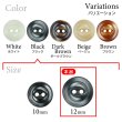 画像3: 樹脂ボタン 皿型【ブラック】12mm 10個入 丸型 二つ穴 マット 手芸 服飾 付け替え きらきらぷんぷん丸 B-1734 (3)