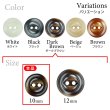 画像3: 樹脂ボタン 皿型【ダークブラウン】10mm 15個入 丸型 二つ穴 マット 手芸 服飾 付け替え きらきらぷんぷん丸 B-1735 (3)