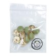 画像7: フロッキーボタン【グリーン】12.5mm 10個入 丸型 足つき ゴールド縁 手芸 服飾 付け替え きらきらぷんぷん丸 B-1765 (7)