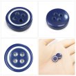 画像5: 四つ穴樹脂ボタン【ネイビー&ホワイト】11.5mm 10個入 丸型 ツートン 手芸 服飾 付け替え きらきらぷんぷん丸 B-1775 (5)