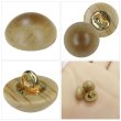 画像5: ドーム型木目調ボタン【グレージュ】11.5mm 12個入 足つき 丸型 樹脂 手芸 服飾 付け替え きらきらぷんぷん丸 B-1780 (5)