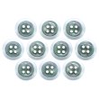 画像1: 樹脂ボタン シェル調【ブラック】15mm 10個入 丸型 四つ穴 クリアリム 手芸 服飾 付け替え きらきらぷんぷん丸 B-1796 (1)