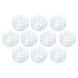 画像1: 樹脂ボタン シェル調【ホワイト】15mm 10個入 丸型 四つ穴 クリアリム 手芸 服飾 付け替え きらきらぷんぷん丸 B-1799 (1)