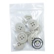 画像7: 樹脂ボタン マーブル調【アイボリー】20mm 8個入 四つ穴 リムあり 手芸 服飾 付け替え きらきらぷんぷん丸 B-1814 (7)