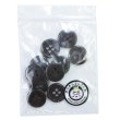 画像7: 樹脂ボタン マーブル調【ブラウン】15mm 10個入 四つ穴 リムあり 手芸 服飾 付け替え きらきらぷんぷん丸 B-1815 (7)
