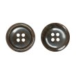 画像1: 樹脂ボタン マーブル調【ブラウン】20mm 8個入 四つ穴 リムあり 手芸 服飾 付け替え きらきらぷんぷん丸 B-1816 (1)