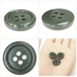 画像5: 樹脂ボタン マーブル調【オリーブグレー】15mm 10個入 四つ穴 リムあり 手芸 服飾 付け替え きらきらぷんぷん丸 B-1817 (5)
