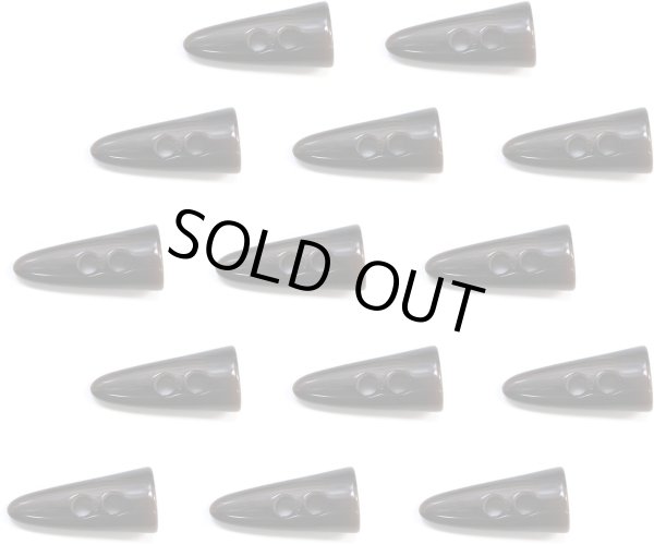 画像1: トグルボタン 【水牛調 ダークブラウン】 3cm 14個入り ダッフルボタン 留め具 ボタン きらきらぷんぷん丸 B-182 (1)