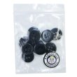 画像7: 樹脂ボタン マーブル調【ブラック】15mm 10個入 四つ穴 リムあり 手芸 服飾 付け替え きらきらぷんぷん丸 B-1821 (7)