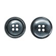 画像1: 樹脂ボタン マーブル調【ブラック】20mm 8個入 四つ穴 リムあり 手芸 服飾 付け替え きらきらぷんぷん丸 B-1822 (1)