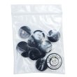 画像7: 樹脂ボタン マーブル調【ネイビー】15mm 10個入 四つ穴 リムあり 手芸 服飾 付け替え きらきらぷんぷん丸 B-1823 (7)