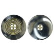 画像1: メタル装飾ボタン【ブラック】21mm 6個入 丸型 4穴 アンティーク調 手芸 服飾 付け替え きらきらぷんぷん丸 B-1830 (1)