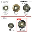 画像3: メタル装飾ボタン【ブラック】21mm 6個入 丸型 4穴 アンティーク調 手芸 服飾 付け替え きらきらぷんぷん丸 B-1830 (3)