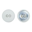 画像1: 布張りボタン 二つ穴【ホワイト】18mm 8個入 丸型 裁縫 手芸 服飾 付け替え きらきらぷんぷん丸 B-1860 (1)