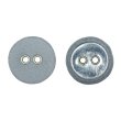 画像1: 布張りボタン 二つ穴【グレー】15mm 10個入 丸型 裁縫 手芸 服飾 付け替え きらきらぷんぷん丸 B-1865 (1)