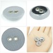 画像5: 布張りボタン 二つ穴【グレー】15mm 10個入 丸型 裁縫 手芸 服飾 付け替え きらきらぷんぷん丸 B-1865 (5)