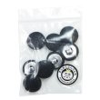 画像7: リネン調布張り シャンクボタン【ブラック】18mm 8個入 丸型 足つき 手芸 服飾 付け替え きらきらぷんぷん丸 B-1874 (7)