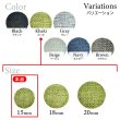 画像3: リネン調布張り シャンクボタン【カーキ】15mm 10個入 丸型 足つき 手芸 服飾 付け替え きらきらぷんぷん丸 B-1876 (3)