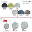画像3: リネン調布張り シャンクボタン【グレー】15mm 10個入 丸型 足つき 手芸 服飾 付け替え きらきらぷんぷん丸 B-1879 (3)