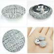 画像5: リネン調布張り シャンクボタン【グレー】18mm 8個入 丸型 足つき 手芸 服飾 付け替え きらきらぷんぷん丸 B-1880 (5)