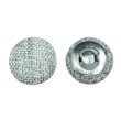 画像1: リネン調布張り シャンクボタン【グレー】20mm 6個入 丸型 足つき 手芸 服飾 付け替え きらきらぷんぷん丸 B-1881 (1)