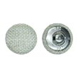 画像1: リネン調布張り シャンクボタン【ベージュ】18mm 8個入 丸型 足つき 手芸 服飾 付け替え きらきらぷんぷん丸 B-1883 (1)