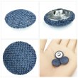 画像5: リネン調布張り シャンクボタン【ネイビー】18mm 8個入 丸型 足つき 手芸 服飾 付け替え きらきらぷんぷん丸 B-1886 (5)