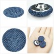画像5: リネン調布張り シャンクボタン【ネイビー】20mm 6個入 丸型 足つき 手芸 服飾 付け替え きらきらぷんぷん丸 B-1887 (5)