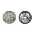 画像1: リネン調布張り シャンクボタン【ブラウン】20mm 6個入 丸型 足つき 手芸 服飾 付け替え きらきらぷんぷん丸 B-1890 (1)