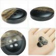 画像5: ツートン樹脂ボタン 木目調【ブラック＆ブラウン】18mm 8個入 四つ穴 丸型 手芸 服飾 付け替え きらきらぷんぷん丸 B-1910 (5)