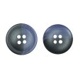 画像1: ツートン樹脂ボタン 木目調【ブラック＆ネイビー】20mm 6個入 四つ穴 丸型 手芸 服飾 付け替え きらきらぷんぷん丸 B-1914 (1)