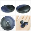 画像5: ツートン樹脂ボタン 木目調【ブラック＆ネイビー】20mm 6個入 四つ穴 丸型 手芸 服飾 付け替え きらきらぷんぷん丸 B-1914 (5)