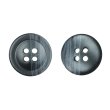 画像1: ツートン樹脂ボタン 木目調【ブラック＆グレー】18mm 8個入 四つ穴 丸型 手芸 服飾 付け替え きらきらぷんぷん丸 B-1916 (1)