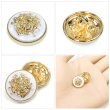画像5: メタルボタン エンブレム 【ホワイト＆ゴールド】15mm 10個入 丸型 足つき 2トーン 手芸 服飾 付け替え きらきらぷんぷん丸 B-1918 (5)