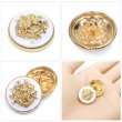 画像5: メタルボタン エンブレム 【ホワイト＆ゴールド】20mm 6個入 丸型 足つき 2トーン 手芸 服飾 付け替え きらきらぷんぷん丸 B-1920 (5)