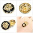 画像5: メタルボタン エンブレム 【ブラック＆ゴールド】15mm 10個入 丸型 足つき 2トーン 手芸 服飾 付け替え きらきらぷんぷん丸 B-1922 (5)
